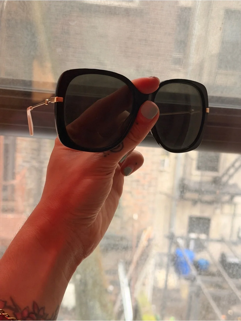 Gucci Black Square Women's Sunglasses